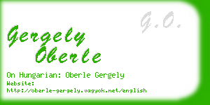 gergely oberle business card